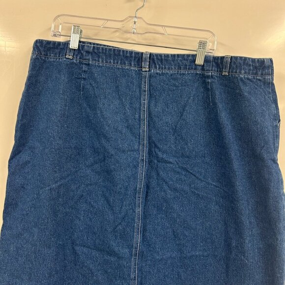 Vintage Sonoma Denim Midi Skirt Women’s 22W Dark Wash High Rise Classic Skirt - Picture 5 of 9